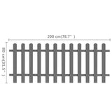 Picket Fence WPC 200x80 cm - 45-Degree Angle