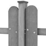 Picket Fence with Posts 3 pcs WPC 600x60 cm - Side View