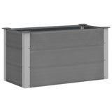 Garden Raised Bed WPC 100x50x54 cm Grey - Front View