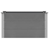 Garden Raised Bed WPC 100x50x54 cm Grey - Top-Down View