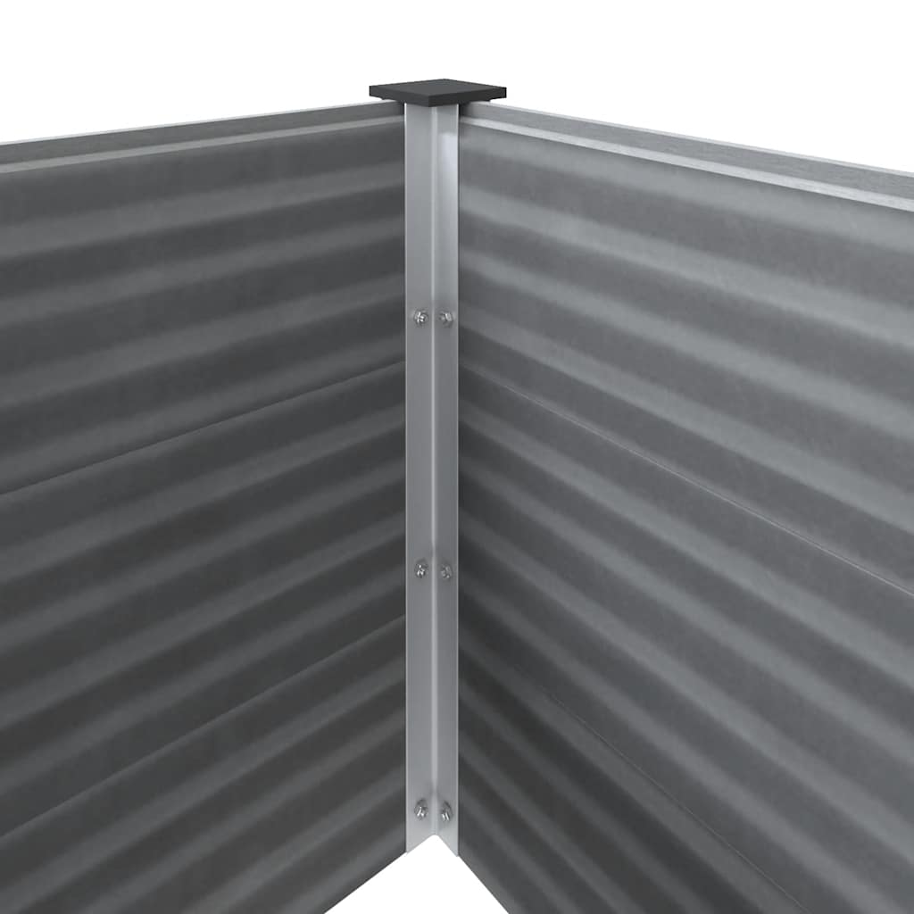 Garden Raised Bed WPC 100x50x91 cm Grey