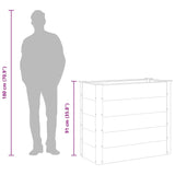 Garden Raised Bed WPC 100x50x91 cm Grey - Extra Image