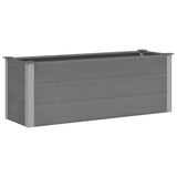 Garden Raised Bed WPC 150x50x54 cm Grey - Front View