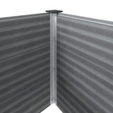 Garden Raised Bed WPC 150x100x54 cm Grey - Rear View