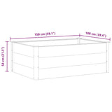 Garden Raised Bed WPC 150x100x54 cm Grey