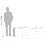 Garden Raised Bed WPC 150x100x54 cm Grey - Low Angle