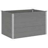 Garden Raised Bed WPC 150x100x91 cm Grey - Front View