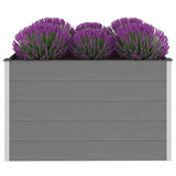 Garden Raised Bed WPC 150x100x91 cm Grey - Side View