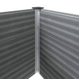 Garden Raised Bed WPC 150x100x91 cm Grey - Close-Up Angle