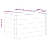 Garden Raised Bed WPC 150x100x91 cm Grey