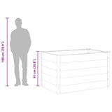 Garden Raised Bed WPC 150x100x91 cm Grey
