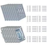 Lashing Rings for Trailer 8 pcs Galvanised Steel 2000 kg - Front View