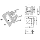 Lashing Rings for Trailer 8 pcs Galvanised Steel 2000 kg - Close-Up Angle