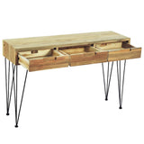Console Table 120x35x76 cm Solid Teak - Front View