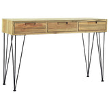 Console Table 120x35x76 cm Solid Teak - Side View