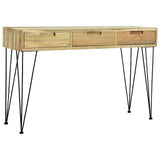 Console Table 120x35x76 cm Solid Teak - Rear View