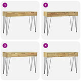 Console Table 120x35x76 cm Solid Teak - Low Angle