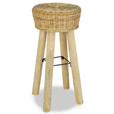 Bar Stools 2 pcs Natural Rattan