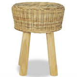 Bar Stool Natural Rattan - Front View