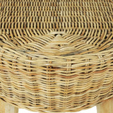 Hall Bench 160x35x45 cm Natural Rattan - Top-Down View