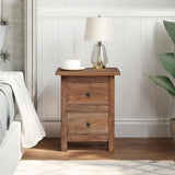 Nightstand Solid Mahogany Wood 40x30x51 cm - Side View