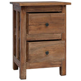 Nightstand Solid Mahogany Wood 40x30x51 cm - Top-Down View