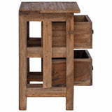 Nightstand Solid Mahogany Wood 40x30x51 cm - Low Angle
