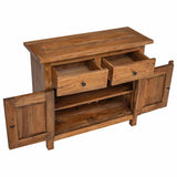 Sideboard Solid Mahogany Wood 75x30x65 cm - 45-Degree Angle