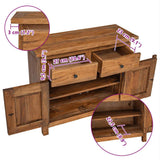Sideboard Solid Mahogany Wood 75x30x65 cm - Extra Image