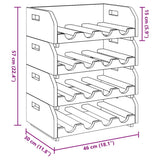 Wine Racks 4 pcs for 16 Bottles Solid Mahogany Wood - Extra Image