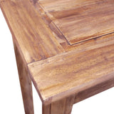 Console Table Solid Mahogany Wood 123x42x75 cm - Top-Down View
