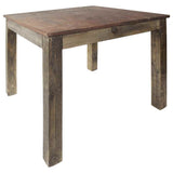 Dining Table Solid Reclaimed Wood 82x80x76 Cm - Side View