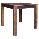 Dining Table Solid Reclaimed Wood 82x80x76 Cm - Top-Down View