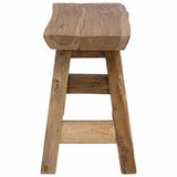 Bench Mixed Recycled Wood and Solid Teak 100x28x43 cm - Top-Down View