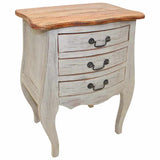 Bedside Cabinet Solid Mahogany Wood 48x35x64 cm - Front View