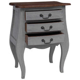 Bedside Cabinet Solid Mahogany Wood 48x35x64 cm