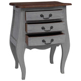 Bedside Cabinet Solid Mahogany Wood 48x35x64 cm - Top-Down View