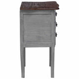 Bedside Cabinet Solid Mahogany Wood 48x35x64 cm
