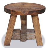 Stool Solid Mahogany Wood - Front View