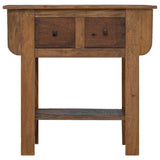 Console Table Mixed Recycled Wood 80x35x80 cm - Front View