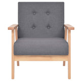 Armchair Dark Grey Fabric - Front View