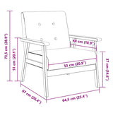 Armchair Dark Grey Fabric