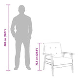 Armchair Dark Grey Fabric