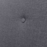 2-Seater Sofa Fabric Dark Grey - Rear View