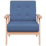 Armchair Blue Fabric - Side View