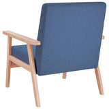 Armchair Blue Fabric - 45-Degree Angle