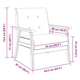 Armchair Blue Fabric