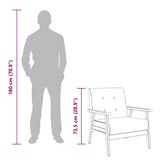 Armchair Blue Fabric - Extra Image