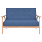 2-Seater Sofa Fabric Blue
