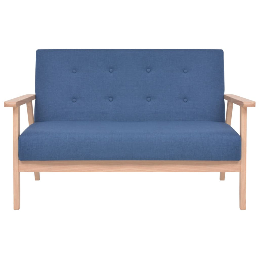 2-Seater Sofa Fabric Blue